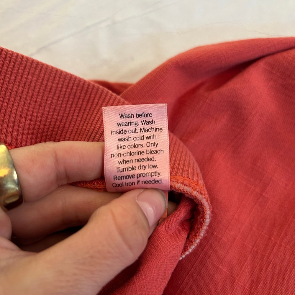 Americana Sonoma Relaxed Fit Red Utility Crop Pants L Casual Minimal Comfort - Picture 5 of 8